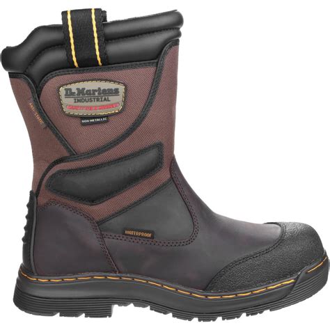 dr martens leather turbine st rigger boot mens snow boots  brown  men lyst