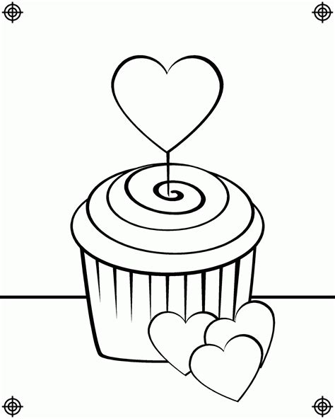 cupcake coloring pages printable customize  print