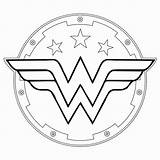 Logo Wonder Woman Coloring Pages Template Shield Drawing Clipart Symbol Clip Wonderwoman Printable Vector Font Cliparts Super Color Logos La sketch template