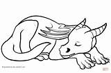 Coloring Dragon Sleeping Cute Pages Drawing Printable sketch template