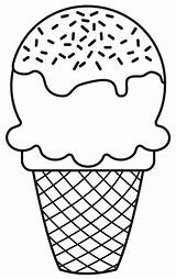 Ice Cream Clipart Food Cone Cupcakes Cupcake Coloring Pages Kids Drawing Clip Printable Para Drawings Easy Cute Outline Colouring Creams sketch template