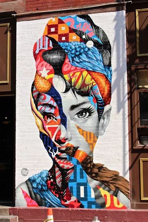 Audrey Hepburn Graffiti In Little Italy New York City Street Art
