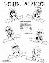 Purim Coloring Pages Puppets Print Printable Activity Xcolorings Sheets Sheet Ann Another Her sketch template