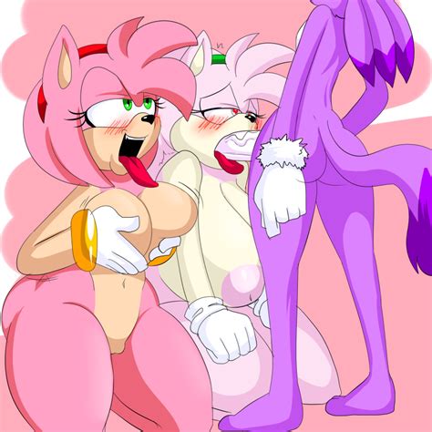 rule 34 amy rose anthro blaze the cat breasts classic amy rose