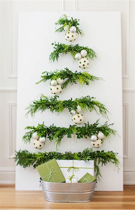 simple  creative christmas trees   wall house design  decor