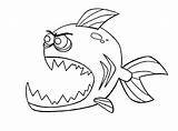 Fish Scary Creepy Drawing Animation Getdrawings Drawings sketch template