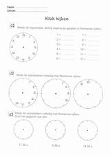 Werkblad Leerjaar Klok Tweede Kijken sketch template