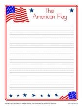 american flag printable lined writing paper