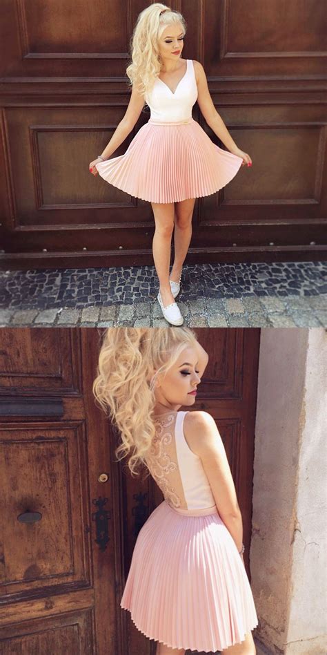 sheer backless appliques hoco dresses cutest pink dresses  freshman homecoming stylish