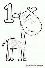 Giraffe Colorir Cijfer Kleurplaat Numerais Flashcard Kleurplaten Thelearningsite Info Flashcards Atividades Cijfers Kindergarten Topkleurplaat Everfreecoloring Educar sketch template