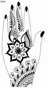 Designs Mehndi Colouring Henna Hand Hands sketch template