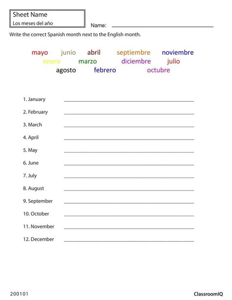 spanish worksheets  kindergarten spanish worksheets beginner
