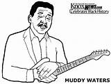Muddy Celebridade Musicos Colorare Disegni Famosi Bekannte Musiker Musicians Artisti Drucken sketch template