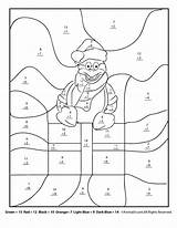 Math Christmas Worksheets Coloring Addition Pages Kids Worksheet Maths 4th 2nd 3rd Winter Printables First Graders Activities Grade Printable Logic sketch template