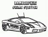 Lamborghini Cop Stopper Everfreecoloring Colorluna sketch template