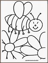 Gambar Lebah Mewarnai Coloring Pages Bees Spring sketch template