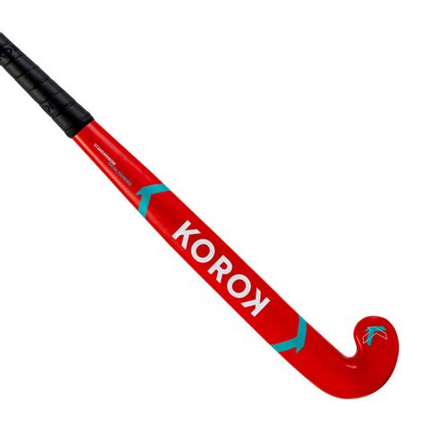 korok hockeystick kindvolwassene beginneroccasioneel houtglasvezel fh decathlon
