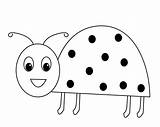 Coloring Ladybug Pages Printable Easy Cute sketch template