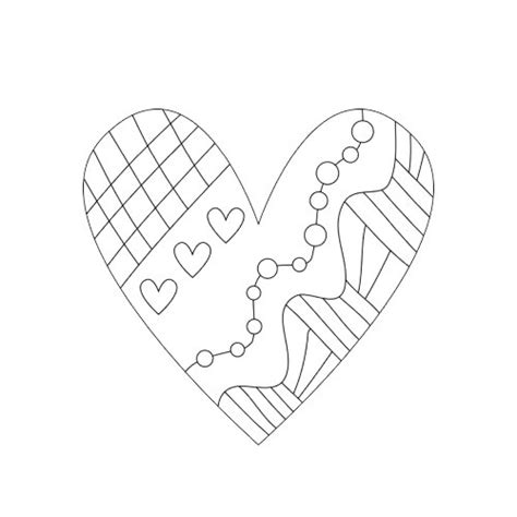 detailed coloring pages  adults heart  heart coloring page