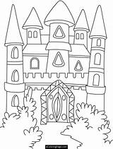 Coloring Castle Disney Pages Popular Big sketch template