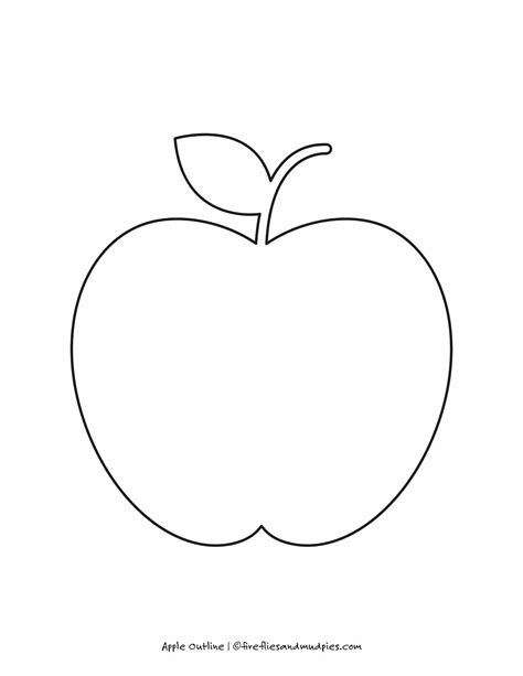 printable apple outline  crafts apple template apple outline