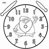 Ausmalbild Geburtstagstorte Weihnachtsmann Uhrzeit Ausmalen Ausschneiden Malvorlage Schule Zahlen sketch template