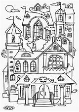 Haunted Coloring Houses Ghost Many Pages House Print Halloween Colouring Color Colorluna Printable Spooky Size Kids Sheets Castle sketch template