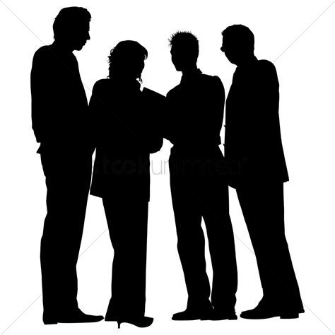 group of business people standing silhouette vector image 1463629 stockunlimited