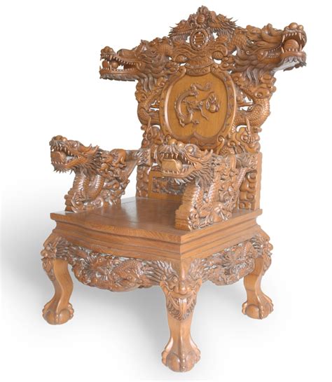 indah furniture jepara kursi naga dragon king chair
