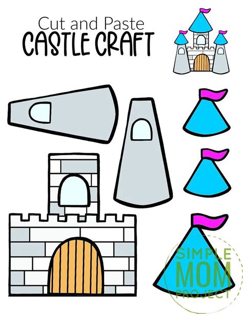 printable princess castle craft  castle template castle