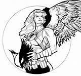 Hawkgirl Hotties Guinnessyde Drawing Hawkman sketch template