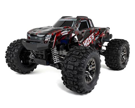 traxxas hoss  vxl  wd brushless rtr monster truck shadow red tra  sred rc planet