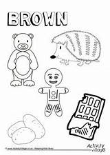 Brown Colouring Pages Things Color Worksheets Preschool Coloring Worksheet Colour Colors Activities Toddlers Kids Activityvillage Kindergarten Toddler Collection Tracing Bear sketch template