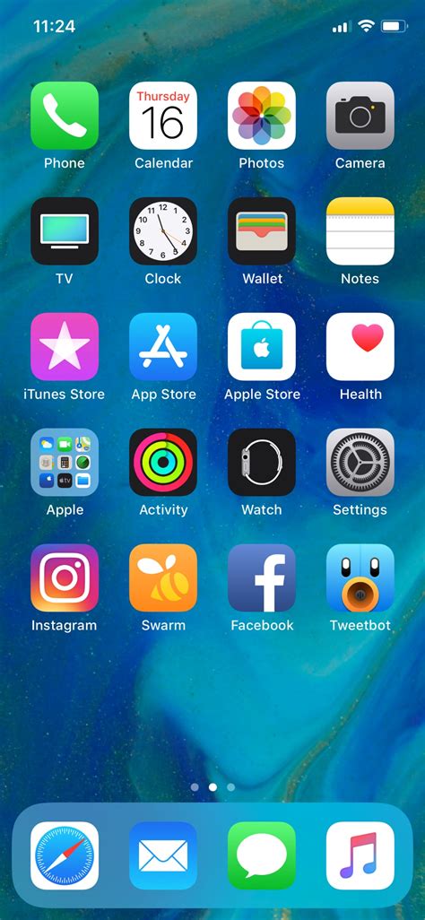 show    iphone  home screen