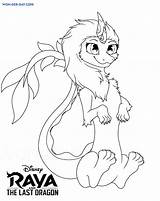 Raya Dernier Ausmalbilder Coloriage Disney Sisu Drache Drachen Letzten Letzte sketch template