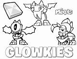 Coloring Glowkies Mixels Mixel Lego Pages sketch template