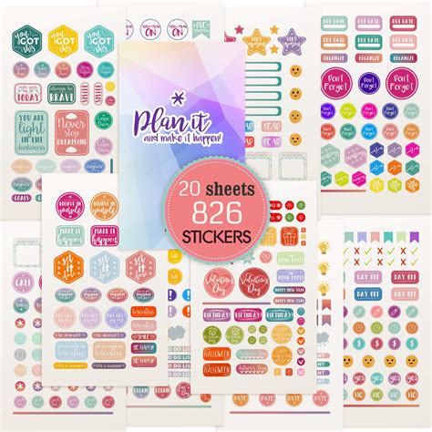 planner stickers  pack  sheets planner stickers