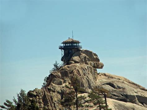 needles fire  lookout tower  stock photo