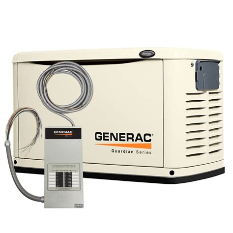 generac  watt automatic standby generator   amp pre wired  circuit transfer switch