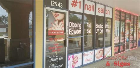 number  nail salon airbrush art usa signs