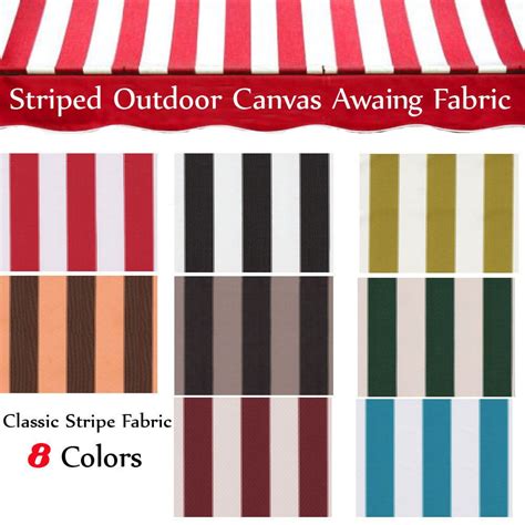 canvas awning fabric striped outdoor fabric  wide  denier   yard canvas awnings