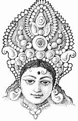 Coloring Durga Goddess Pages sketch template