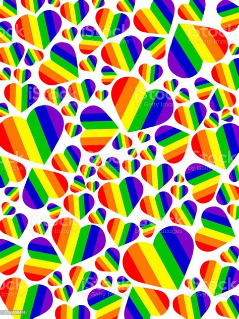 image of lgbt rainbow love hearts gay wallpaper background illustration