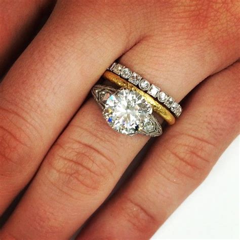The Perfect Mixed Metal Stack Matching Wedding Rings Wedding Ring