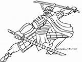 Samourai Coloriage Pintar Colorier Ninjas Katanas Duas Inspirant Dino Megaforce Soldat sketch template