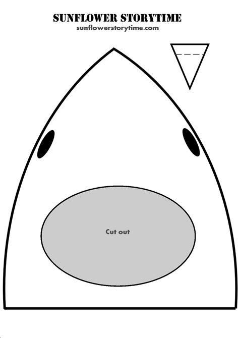 printable shark craft template