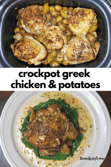 Slow Cooker Greek Chicken And Potatoes Recipe Crockpot Dinner