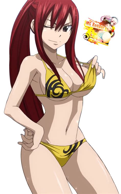 Fairy Tail Erza Scarlet Render 18 Ecchi Bikini Anime