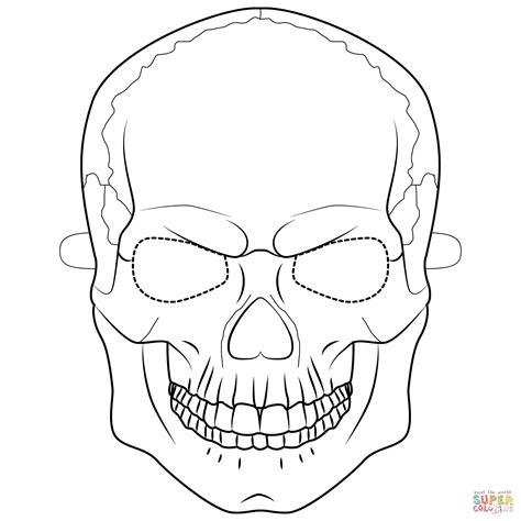 skull mask coloring page  printable coloring pages coloring