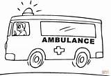 Coloring Emergency Vehicle Pages Ambulance Color sketch template